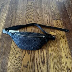 NWT Coach Charter Belt Bag 7 in Signature Denim Shoulder Crossbody Purse CR785